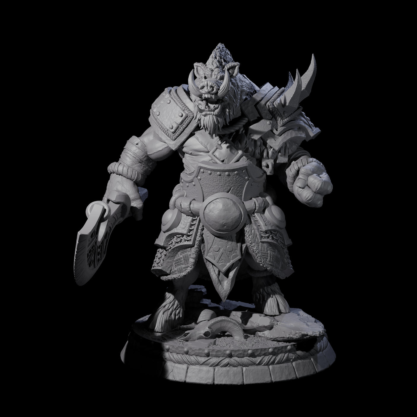 The Blackthorn Wereboars Miniature for Dungeons and Dragons, Pathfinder or other TTRPGs