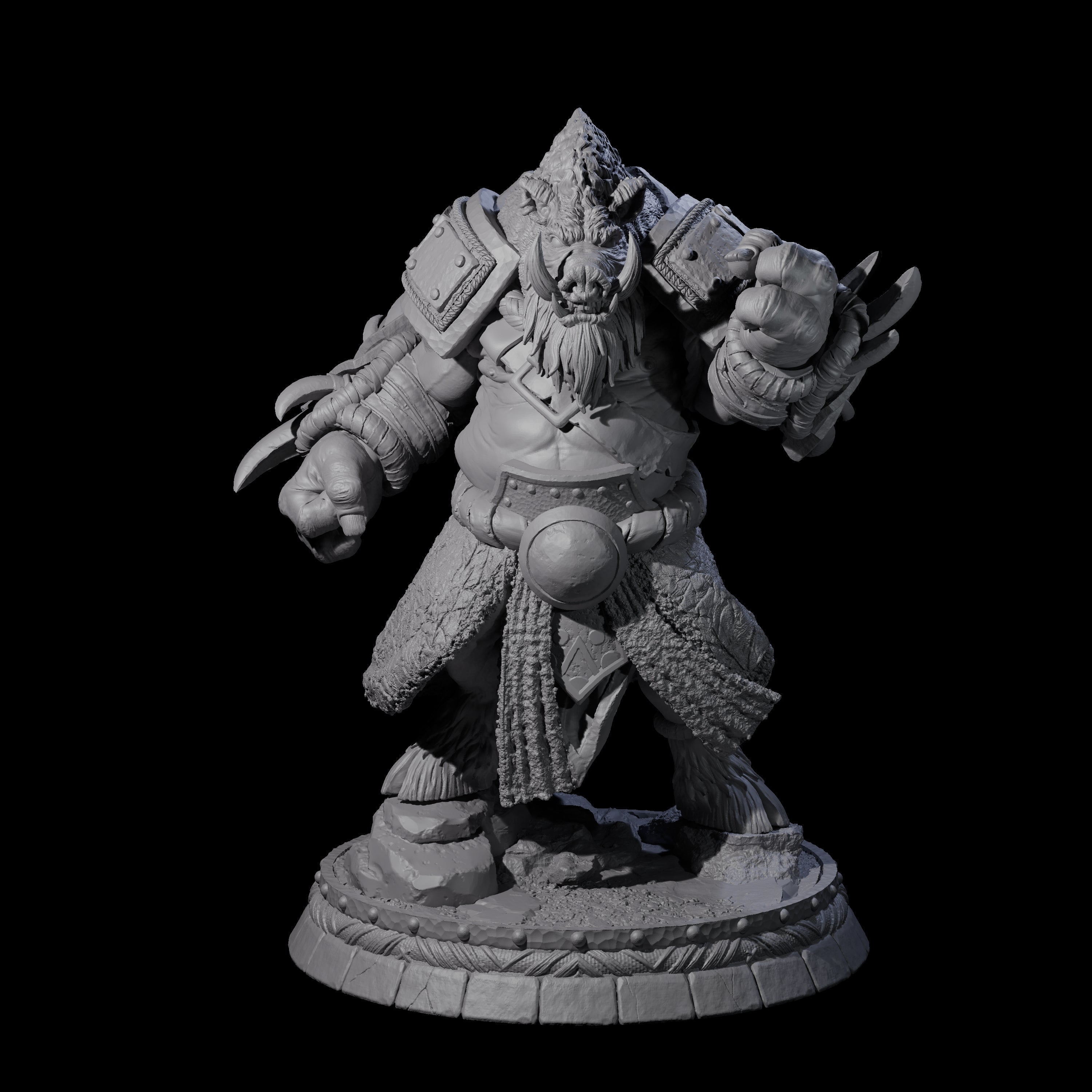 The Blackthorn Wereboars Miniature for Dungeons and Dragons, Pathfinder or other TTRPGs
