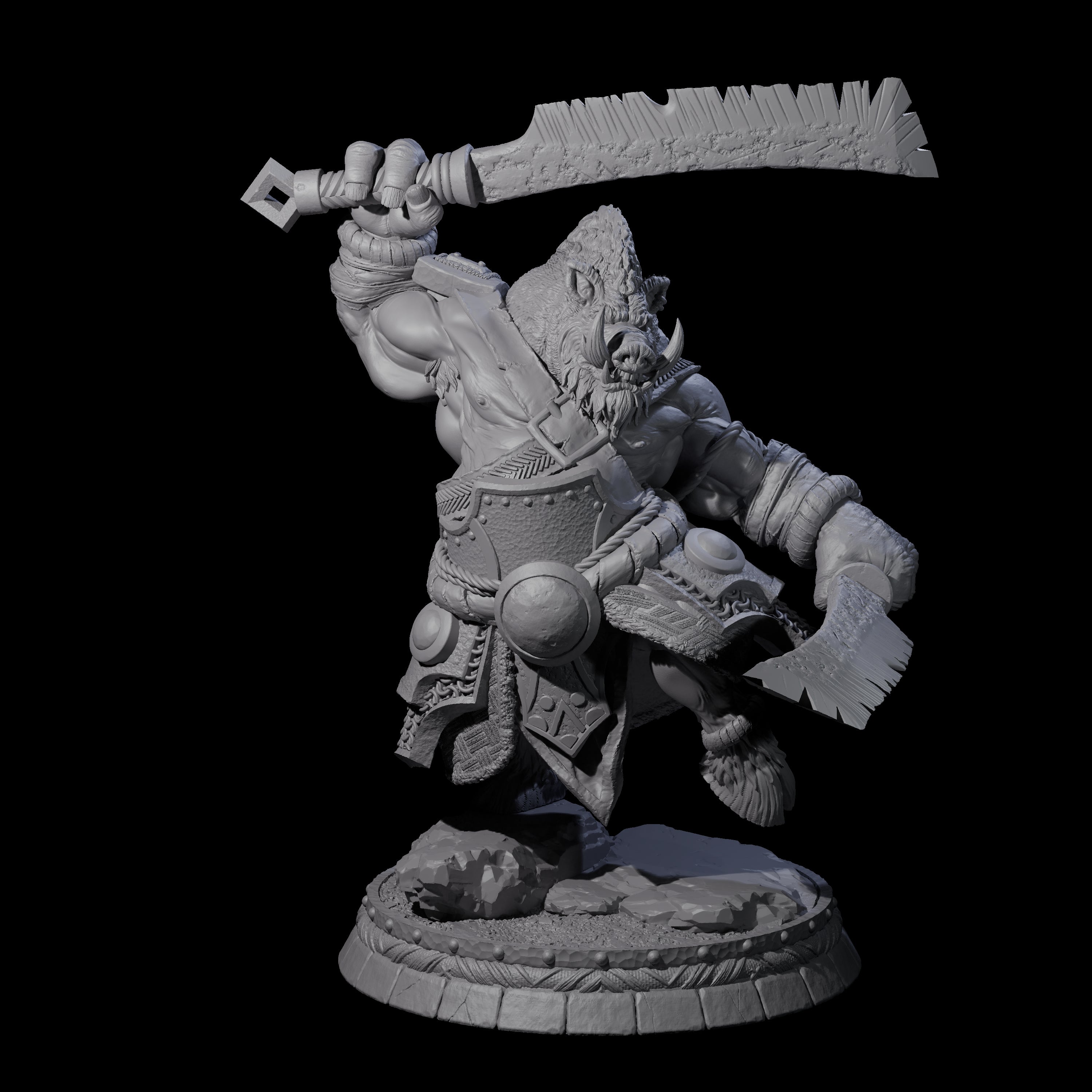 The Blackthorn Wereboars Miniature for Dungeons and Dragons, Pathfinder or other TTRPGs