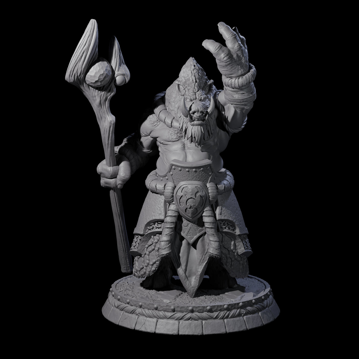 The Blackthorn Wereboars Miniature for Dungeons and Dragons, Pathfinder or other TTRPGs
