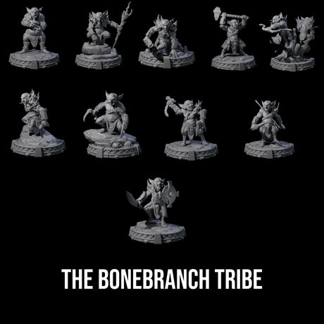 The Bonebranch Tribe Miniature for Dungeons and Dragons, Pathfinder or other TTRPGs