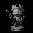 The Cute Pirate Kitty Crew Miniature for Dungeons and Dragons, Pathfinder or other TTRPGs