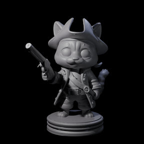 The Cute Pirate Kitty Crew Miniature for Dungeons and Dragons, Pathfinder or other TTRPGs