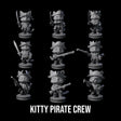 The Cute Pirate Kitty Crew Miniature for Dungeons and Dragons, Pathfinder or other TTRPGs
