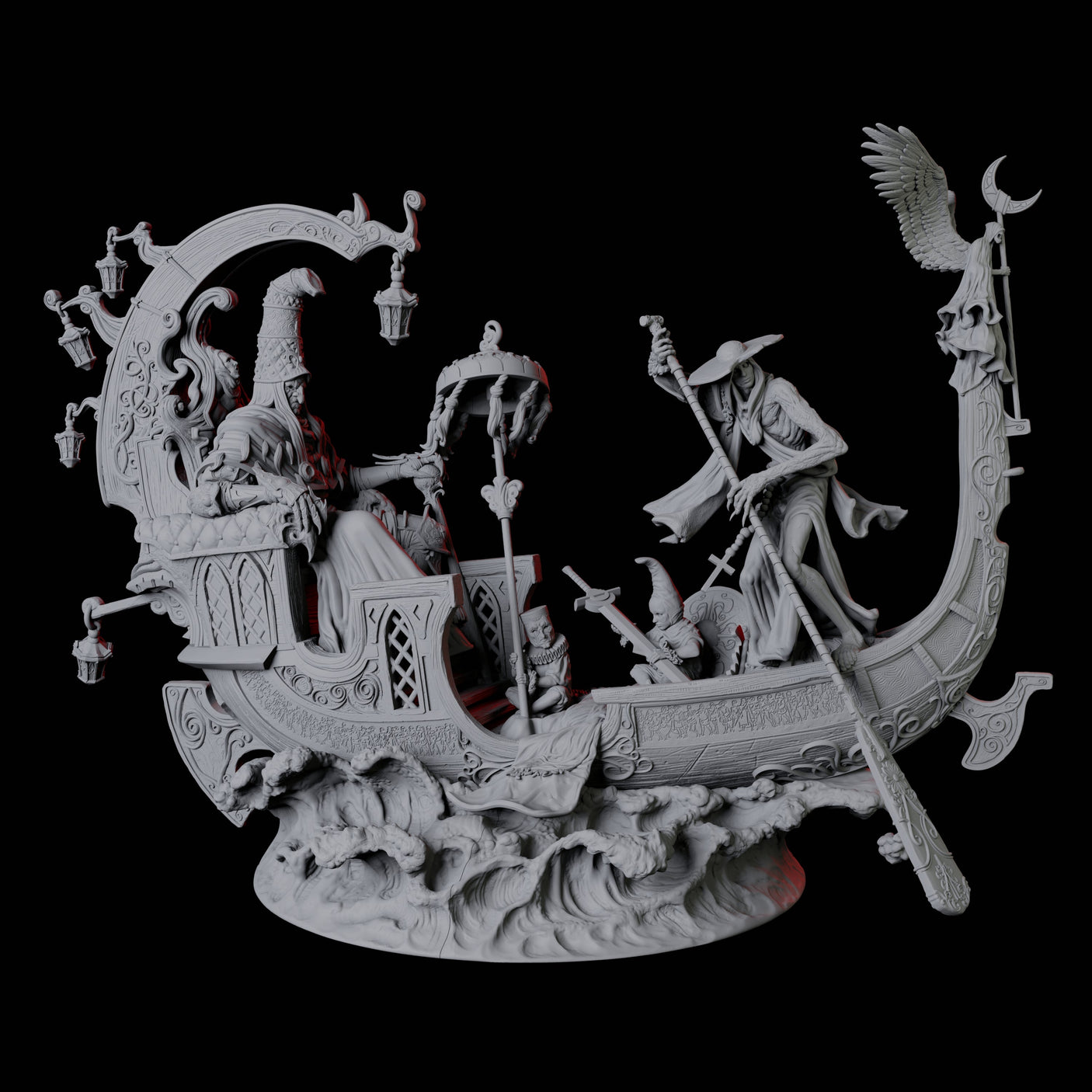 The Doge of the Black Canal Miniature for Dungeons and Dragons, Pathfinder or other TTRPGs