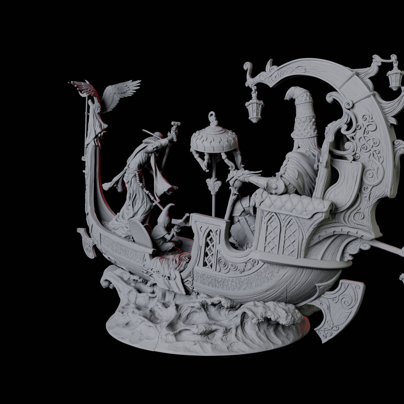 The Doge of the Black Canal Miniature for Dungeons and Dragons, Pathfinder or other TTRPGs