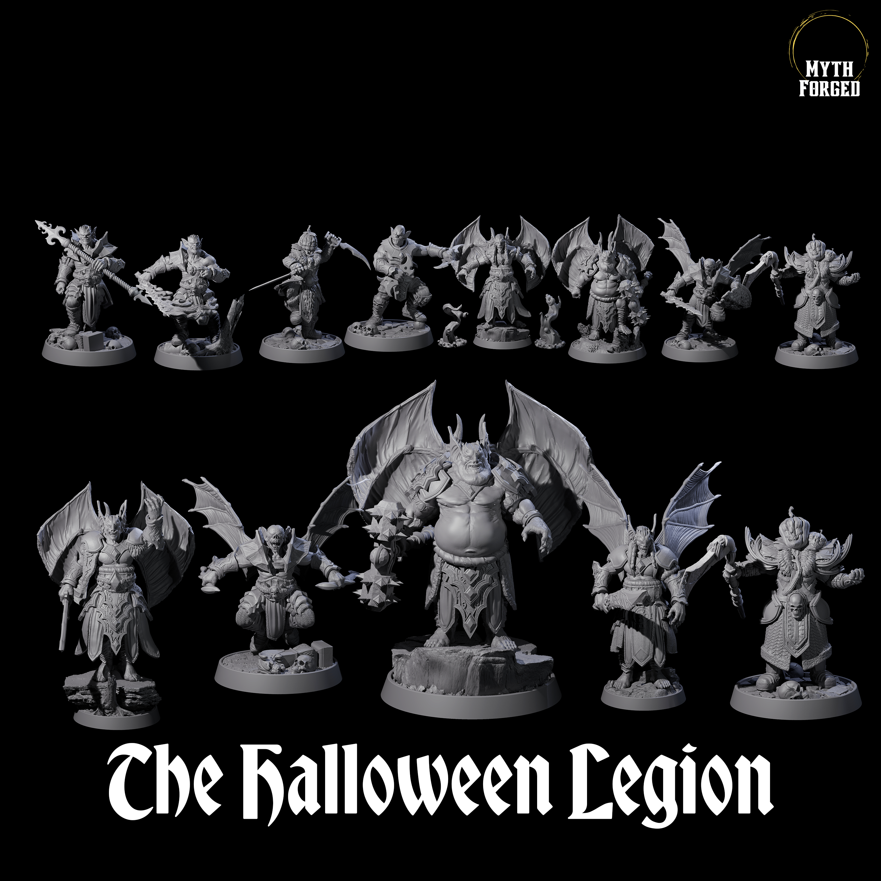The Halloween Legion Miniature for Dungeons and Dragons, Pathfinder or other TTRPGs