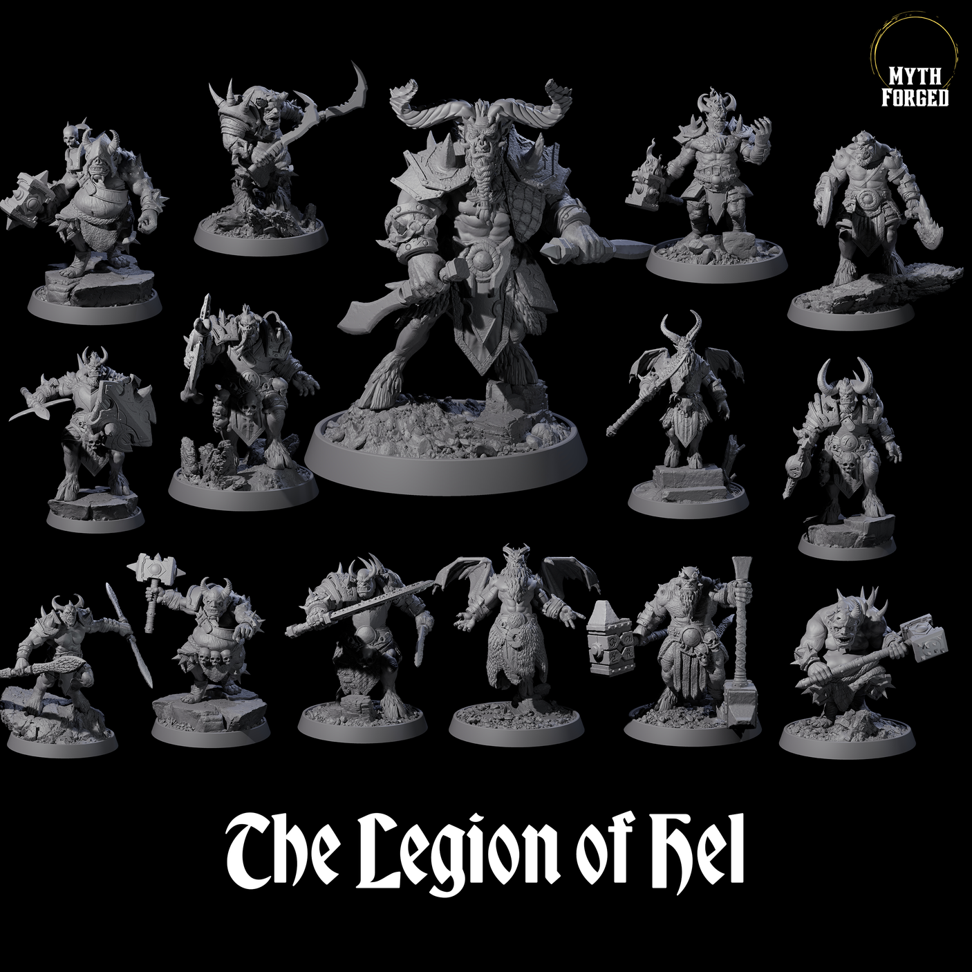 The Legion of Hel Miniature for Dungeons and Dragons, Pathfinder or other TTRPGs