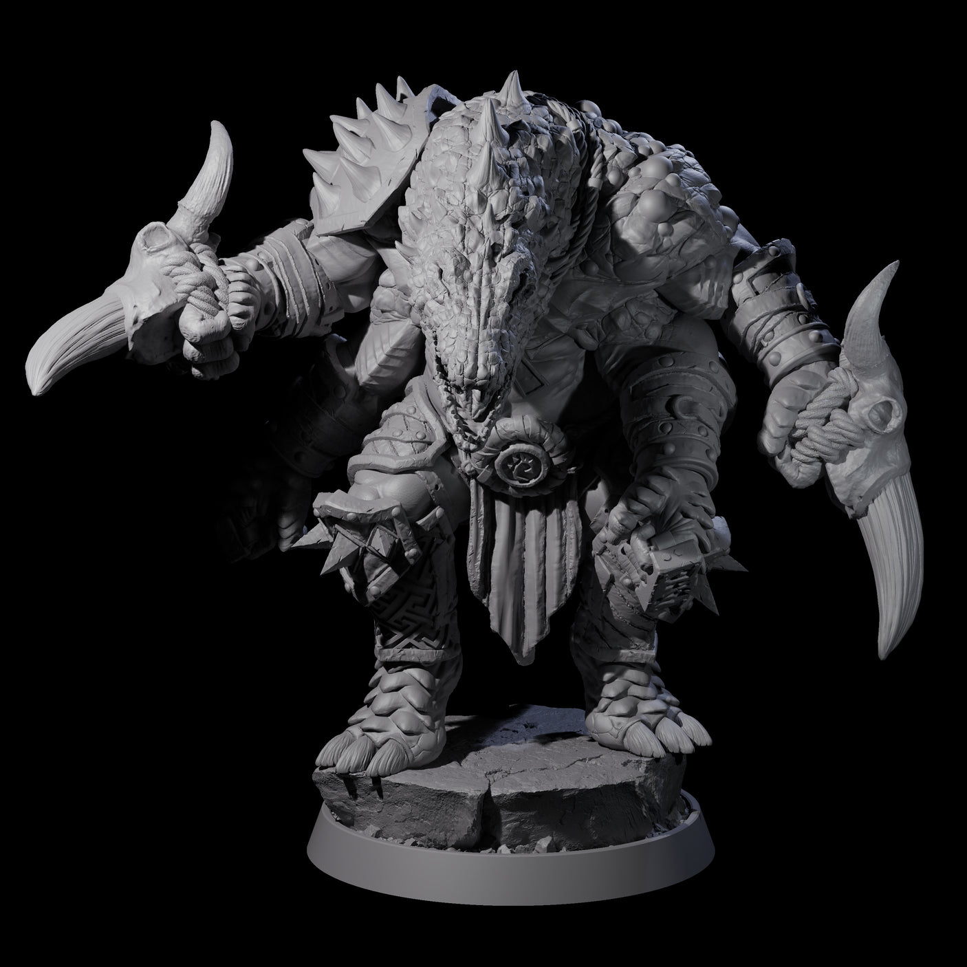 The Lost Lake Crocodilian Lizardfolk Tribe Miniature for Dungeons and Dragons, Pathfinder or other TTRPGs