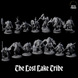 The Lost Lake Crocodilian Lizardfolk Tribe Miniature for Dungeons and Dragons, Pathfinder or other TTRPGs