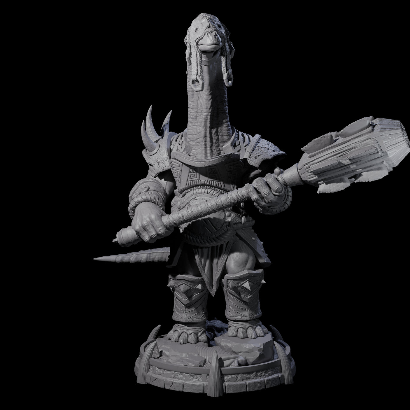 The Lost Saurian Tribe Miniature for Dungeons and Dragons, Pathfinder or other TTRPGs