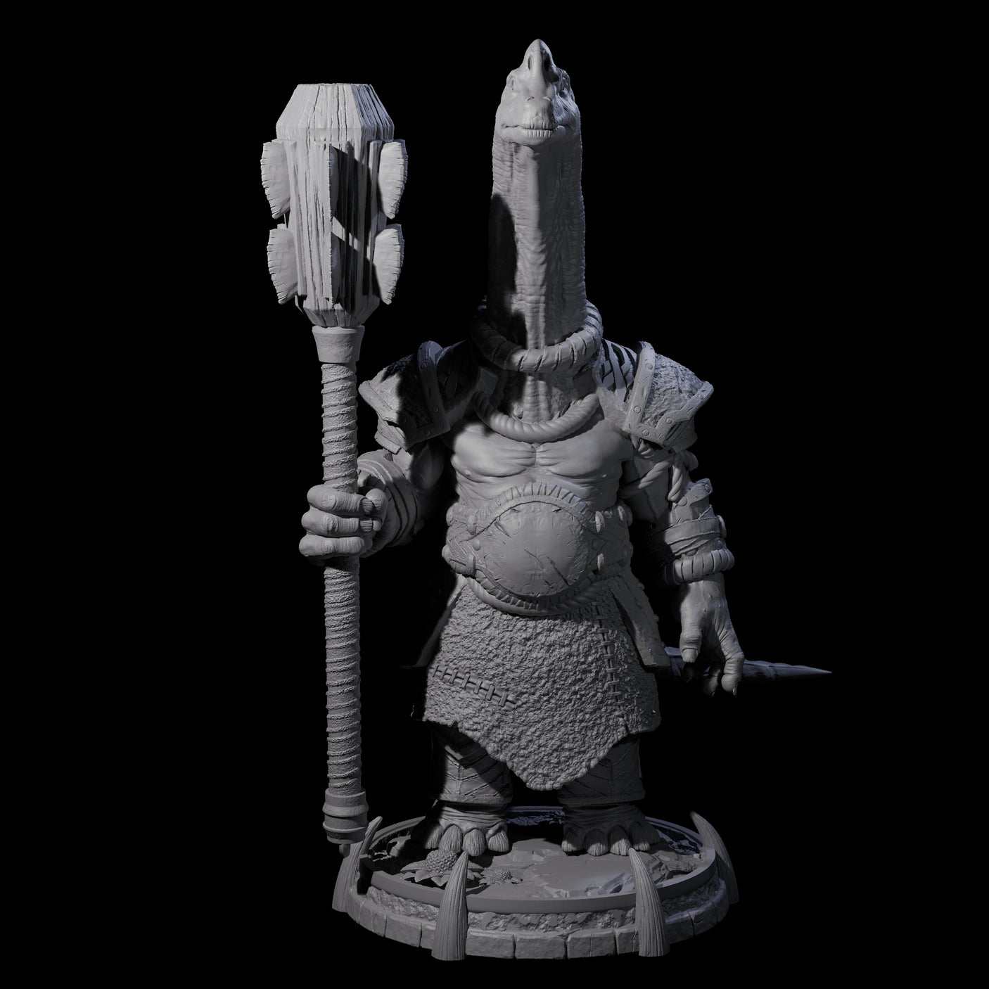 The Lost Saurian Tribe Miniature for Dungeons and Dragons, Pathfinder or other TTRPGs