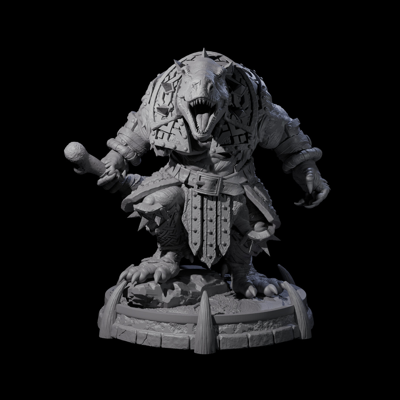 The Lost Saurian Tribe Miniature for Dungeons and Dragons, Pathfinder or other TTRPGs