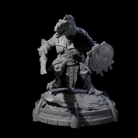 The Lost Saurian Tribe Miniature for Dungeons and Dragons, Pathfinder or other TTRPGs