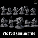The Lost Saurian Tribe Miniature for Dungeons and Dragons, Pathfinder or other TTRPGs