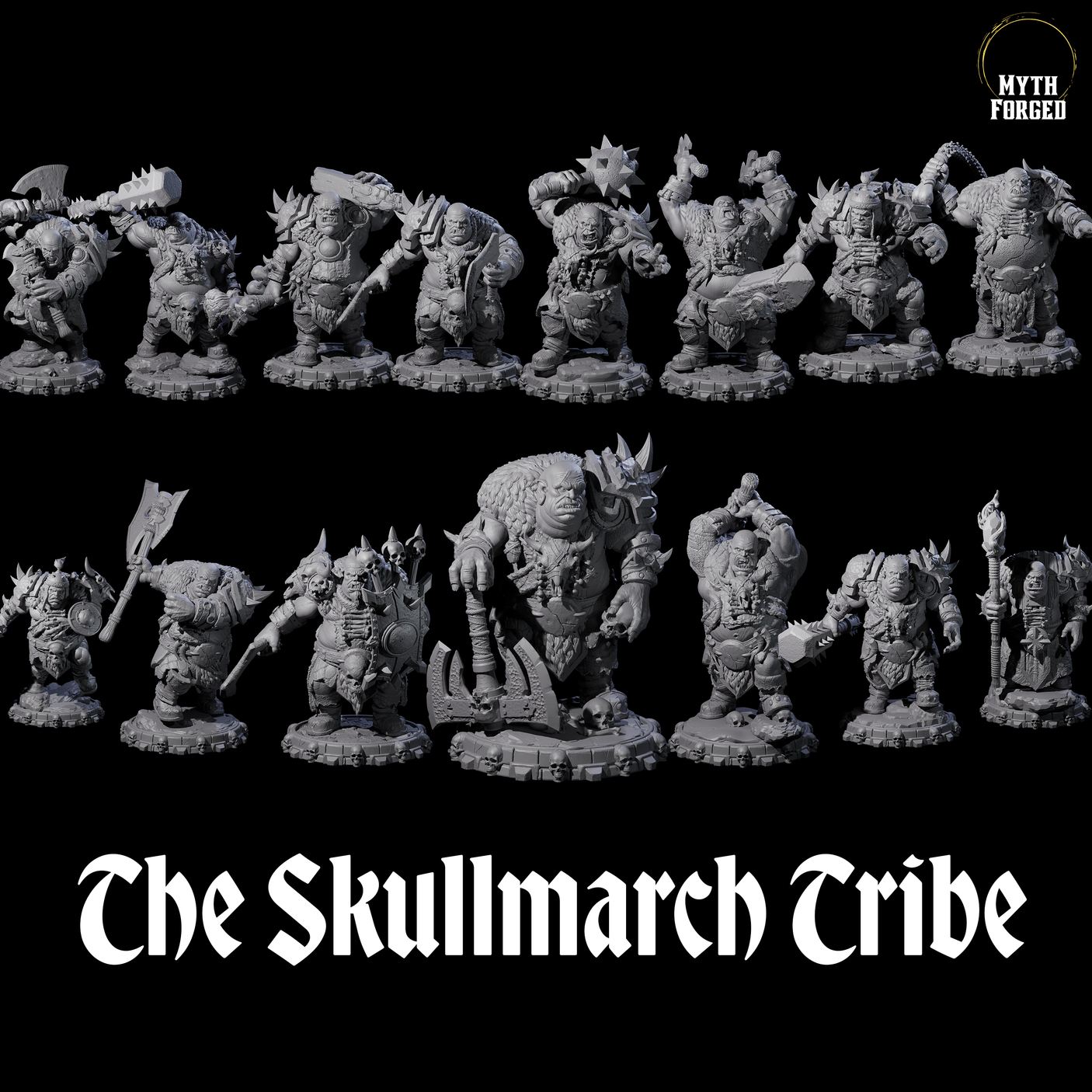 The Skullmarch Tribe Miniature for Dungeons and Dragons, Pathfinder or other TTRPGs