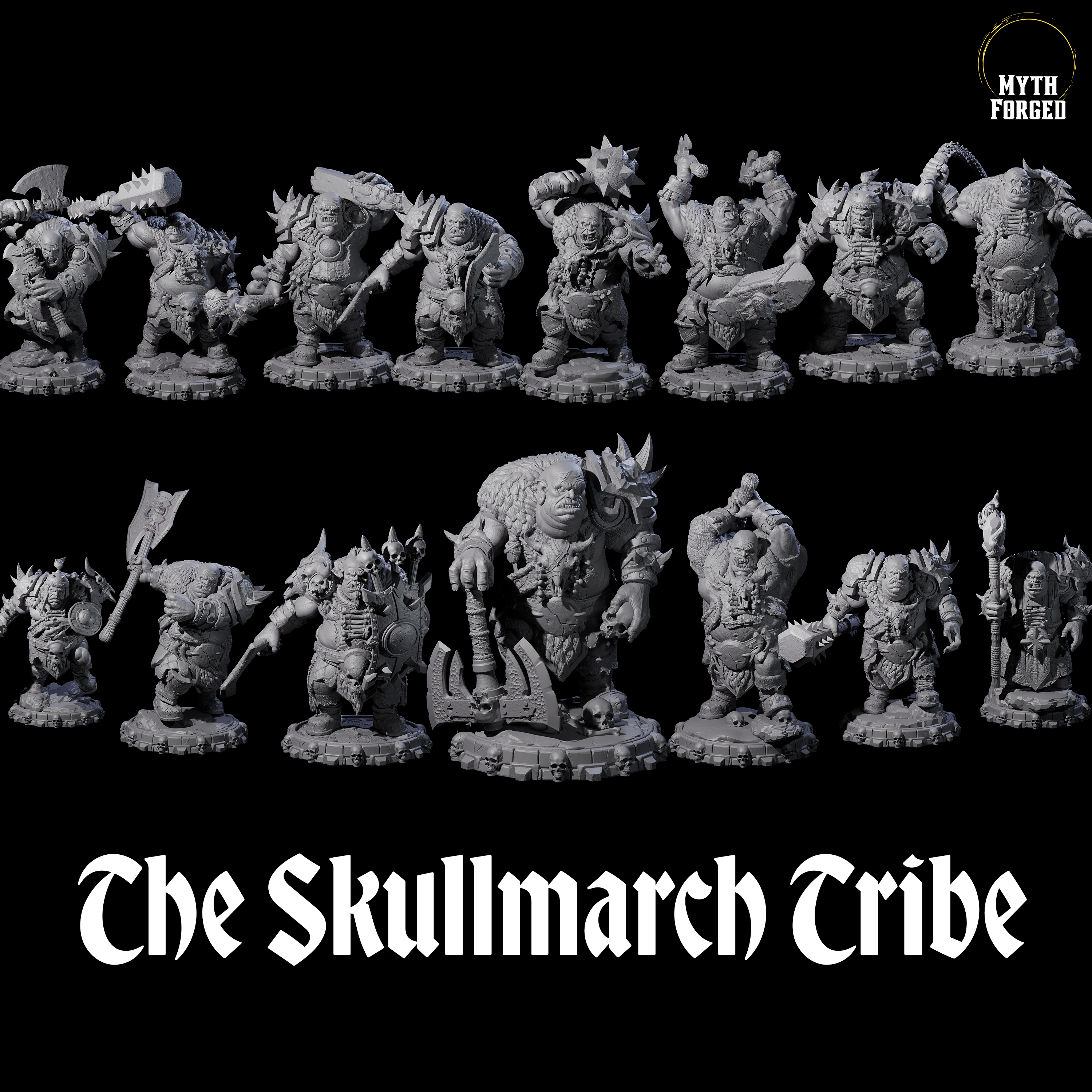 The Skullmarch Tribe Miniature for Dungeons and Dragons, Pathfinder or other TTRPGs