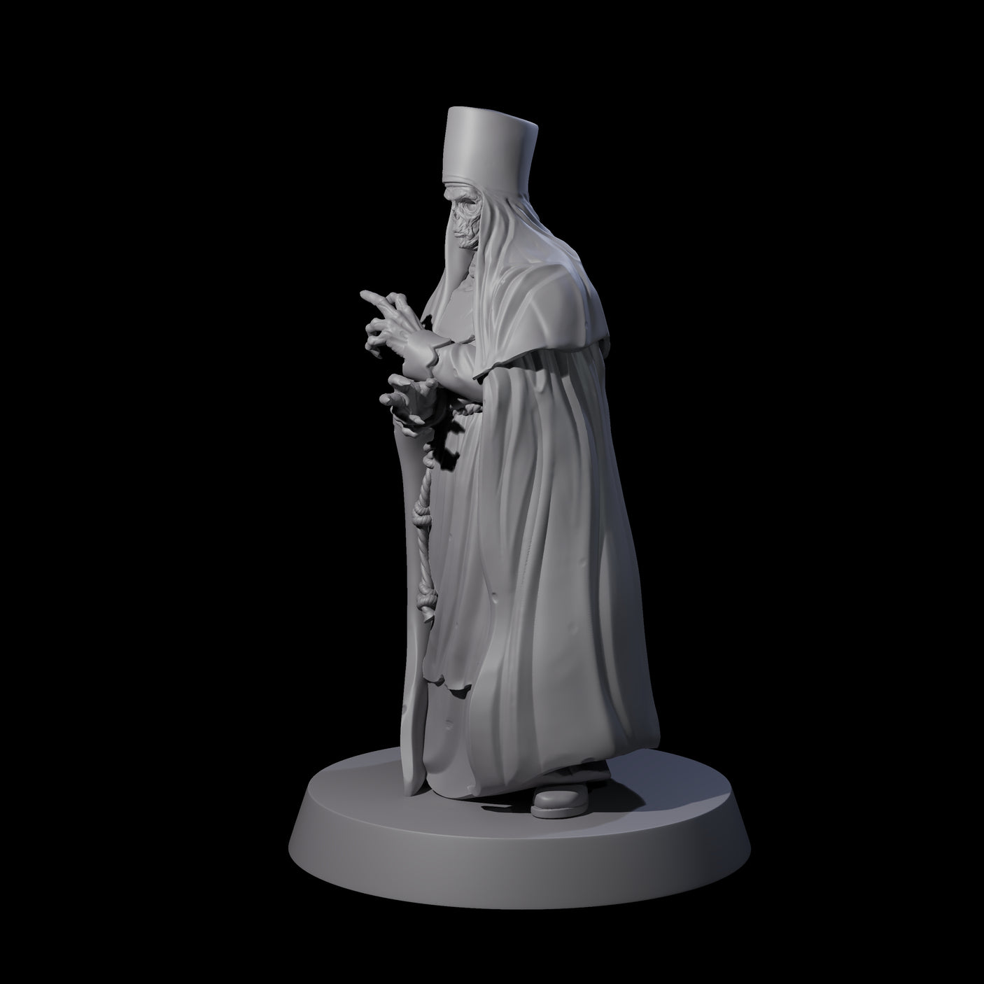 The Undead Abbess Miniature for Dungeons and Dragons, Pathfinder or other TTRPGs