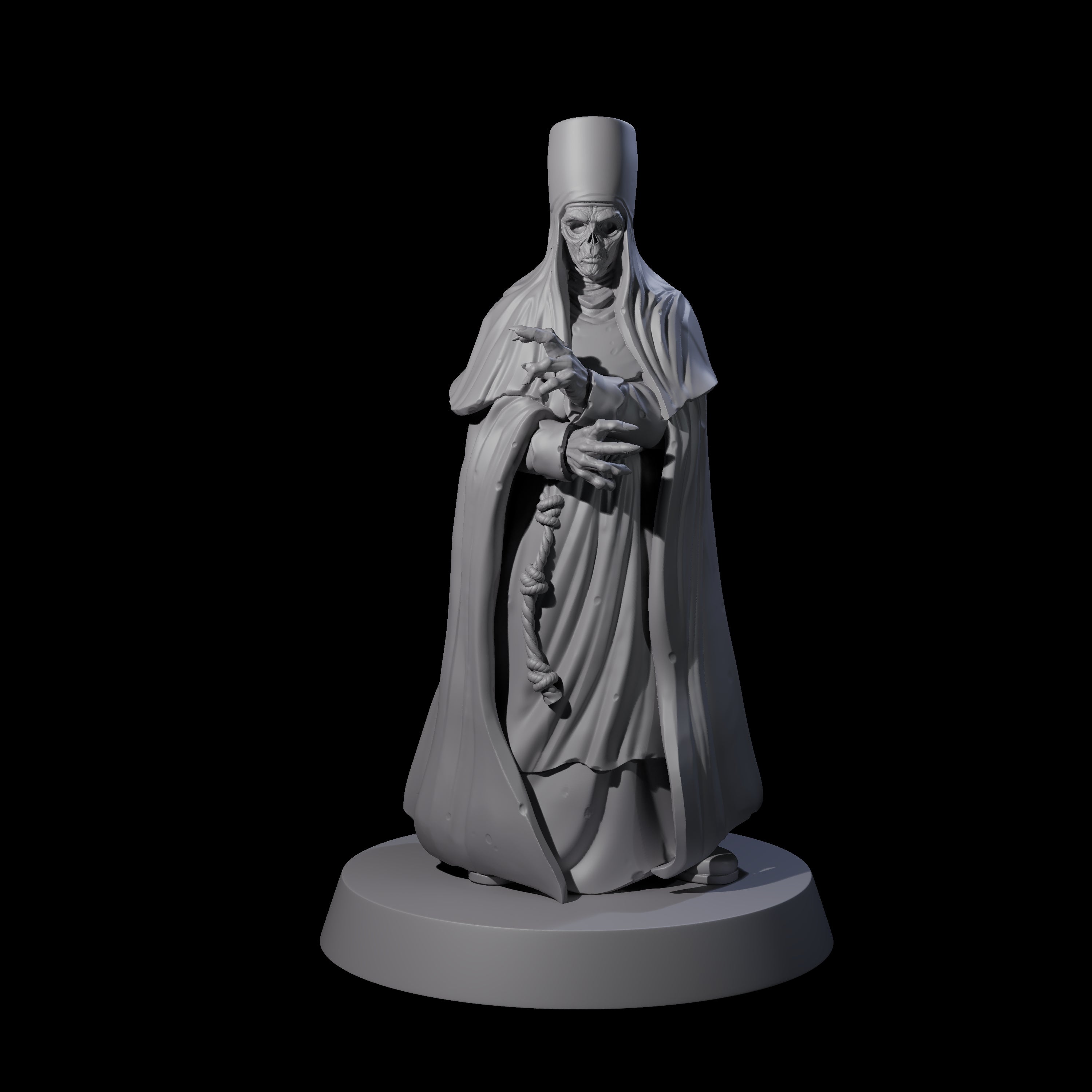 The Undead Abbess Miniature for Dungeons and Dragons, Pathfinder or other TTRPGs
