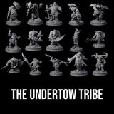 The Undertow Tribe - 15 Sharkin Miniature for Dungeons and Dragons, Pathfinder or other TTRPGs