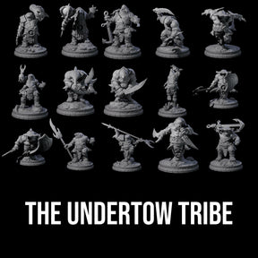 The Undertow Tribe - 15 Sharkin Miniature for Dungeons and Dragons, Pathfinder or other TTRPGs