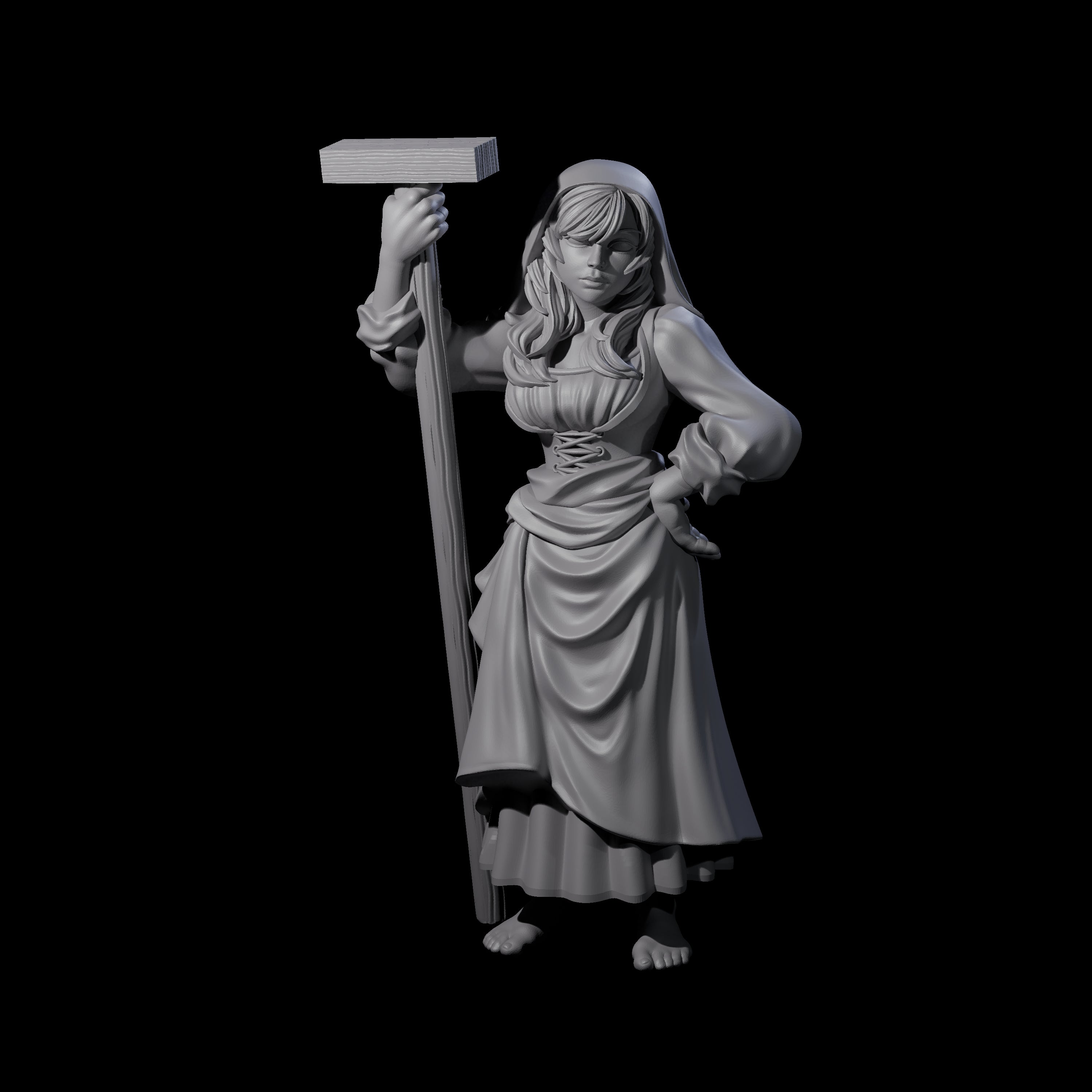 The Villagers Miniature for Dungeons and Dragons, Pathfinder or other TTRPGs