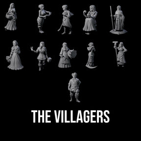 The Villagers Miniature for Dungeons and Dragons, Pathfinder or other TTRPGs