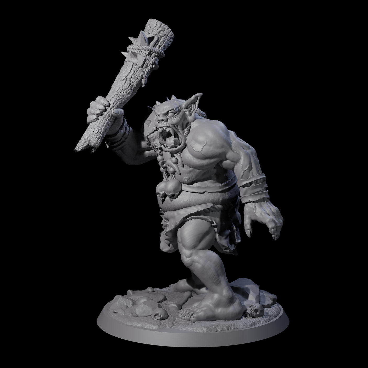 Thick Ogre A Miniature for Dungeons and Dragons, Pathfinder or other TTRPGs