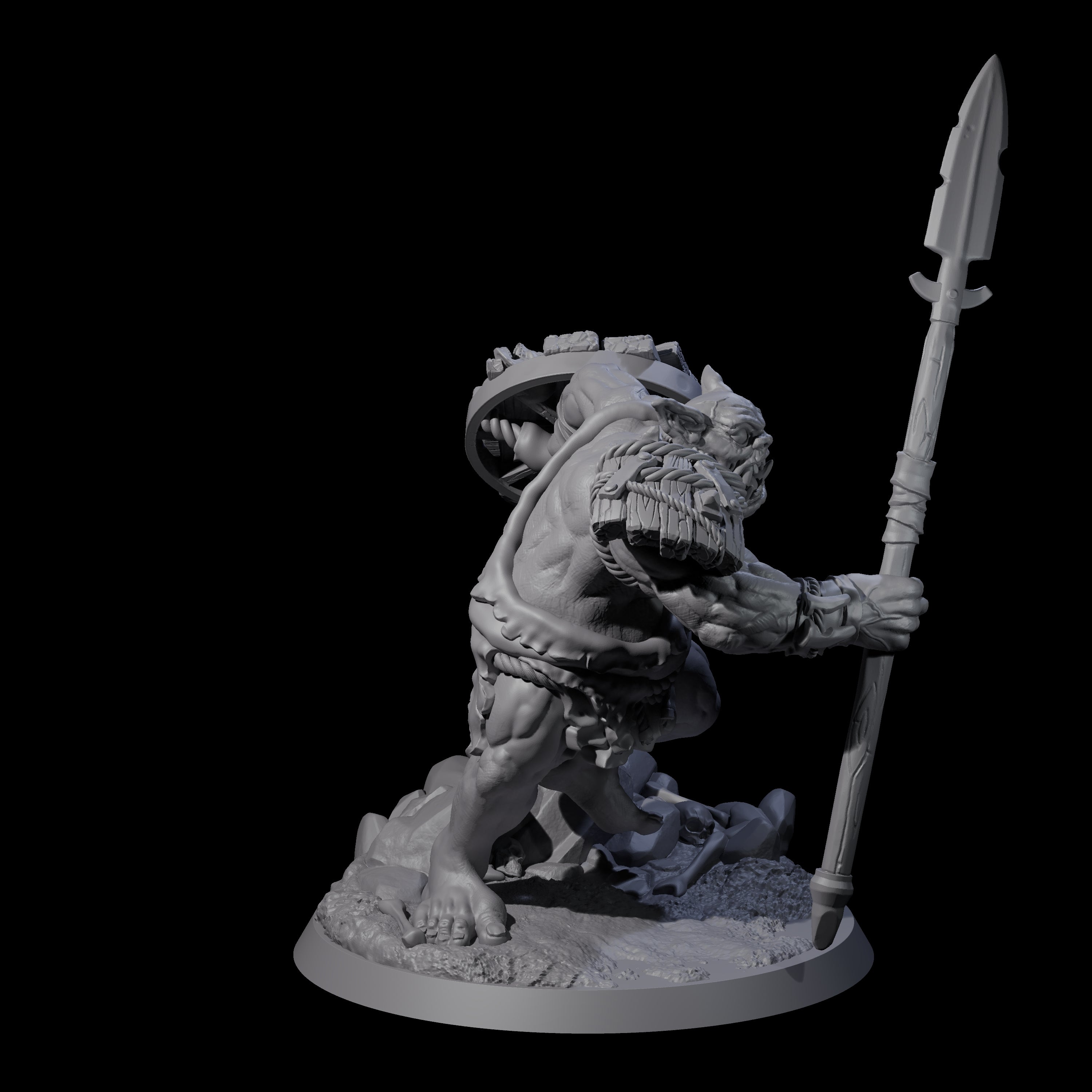 Thick Ogre C Miniature for Dungeons and Dragons, Pathfinder or other TTRPGs