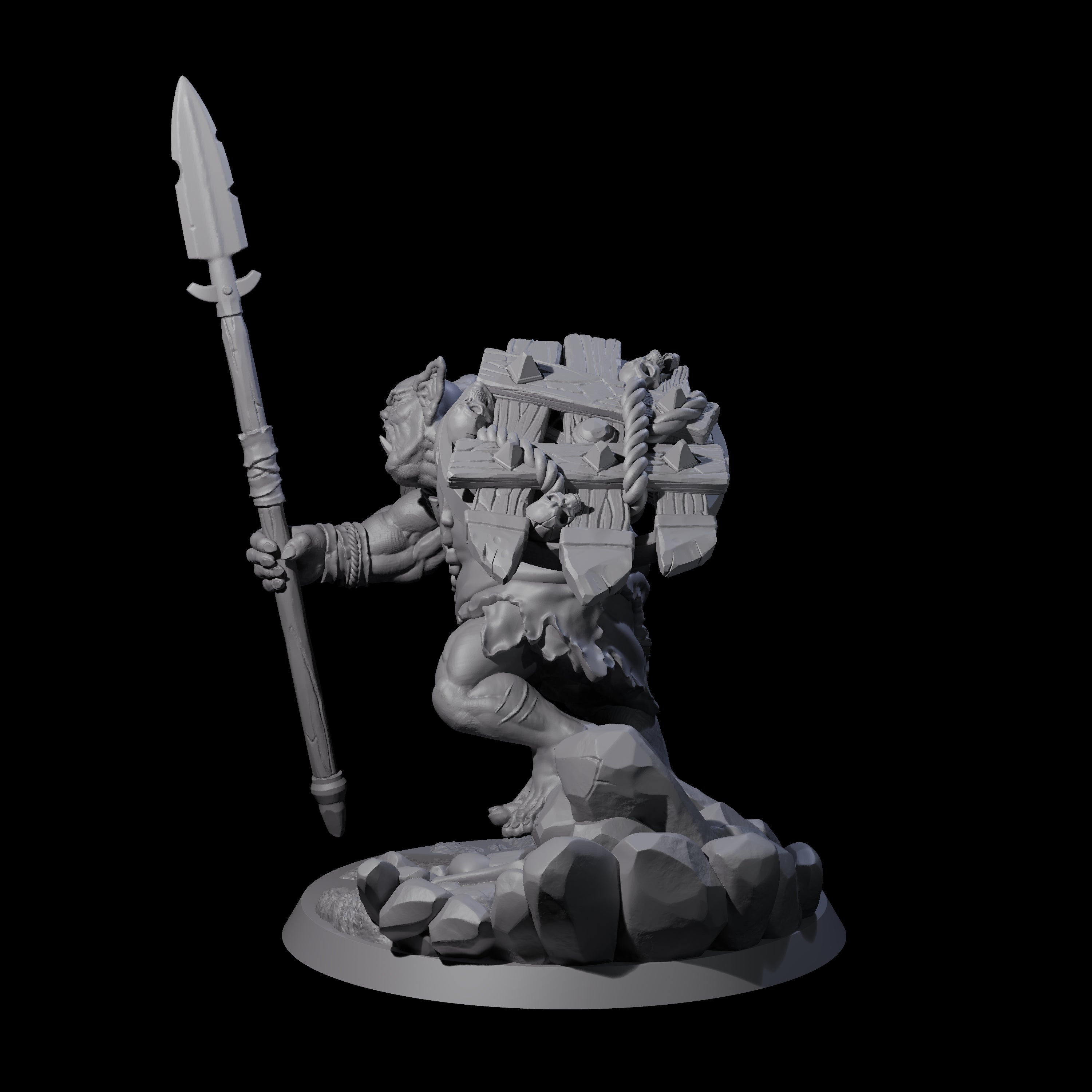 Thick Ogre C Miniature for Dungeons and Dragons, Pathfinder or other TTRPGs