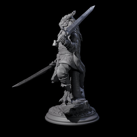 Thick Swords Dragonborn Fighter Miniature for Dungeons and Dragons, Pathfinder or other TTRPGs