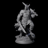 Thick Swords Dragonborn Fighter Miniature for Dungeons and Dragons, Pathfinder or other TTRPGs