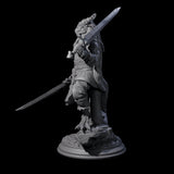 Thick Swords Dragonborn Fighter Miniature for Dungeons and Dragons, Pathfinder or other TTRPGs