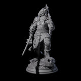 Thick Swords Dragonborn Fighter Miniature for Dungeons and Dragons, Pathfinder or other TTRPGs