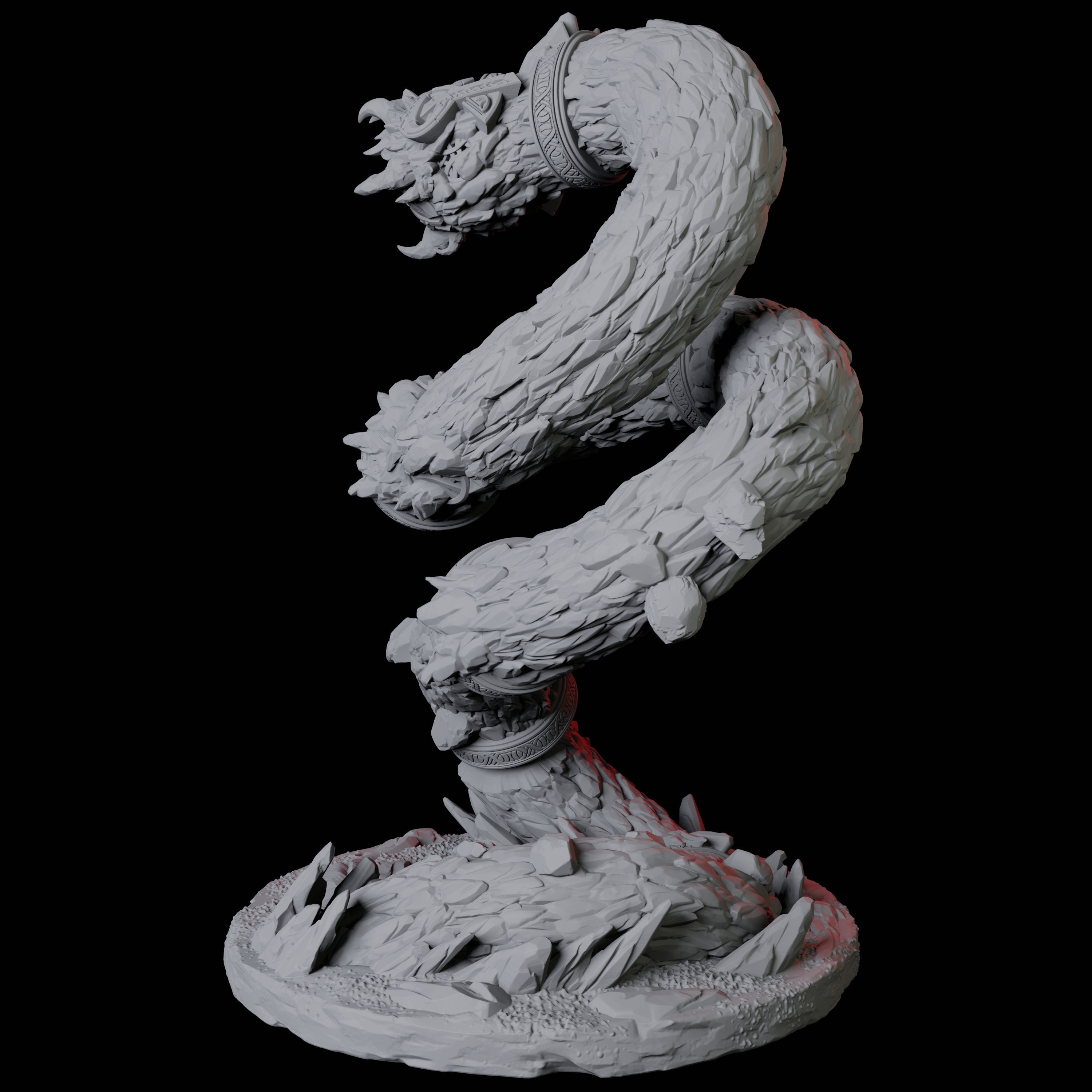 Thrashing Purple Worm A Miniature for Dungeons and Dragons, Pathfinder or other TTRPGs