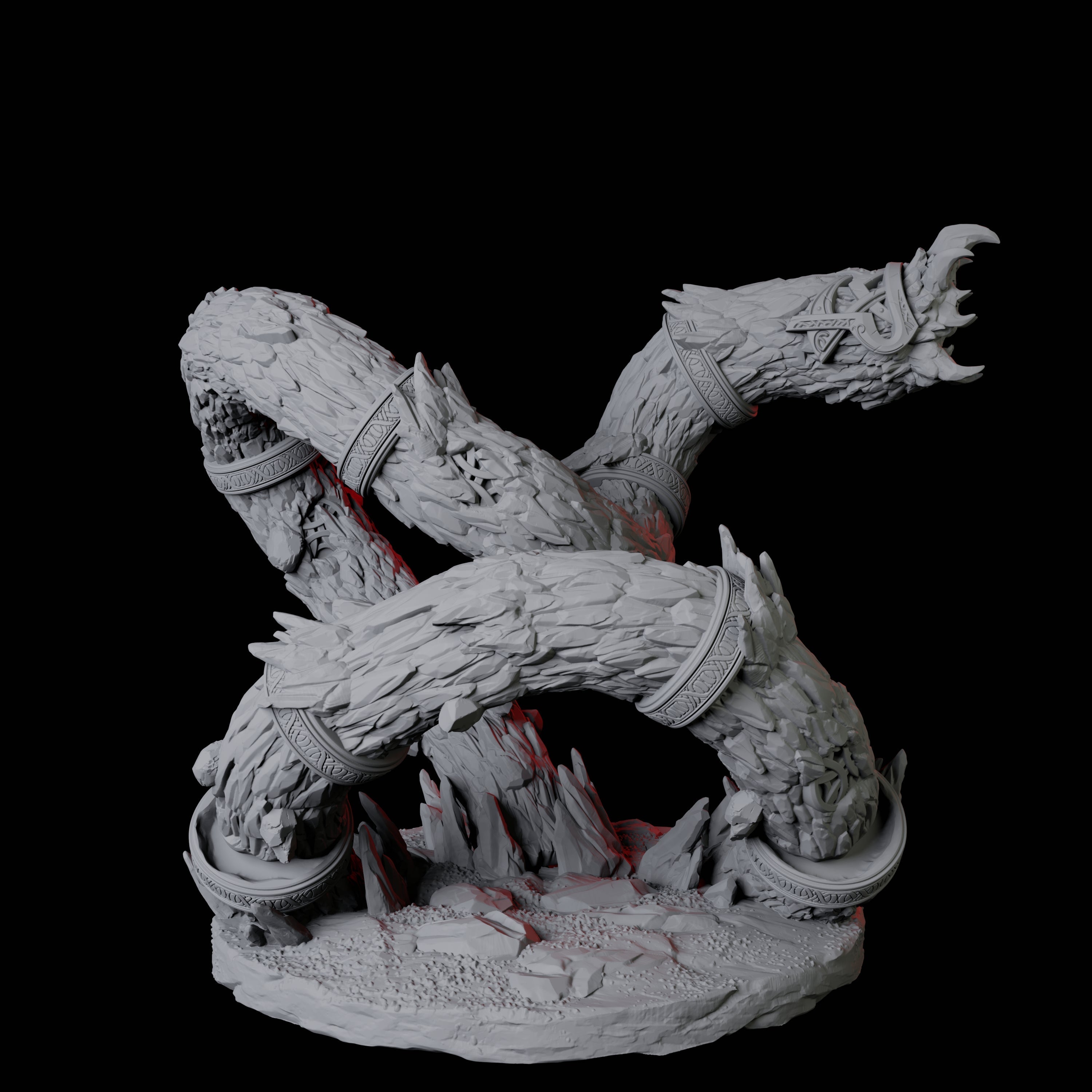 Thrashing Purple Worm B Miniature for Dungeons and Dragons, Pathfinder or other TTRPGs