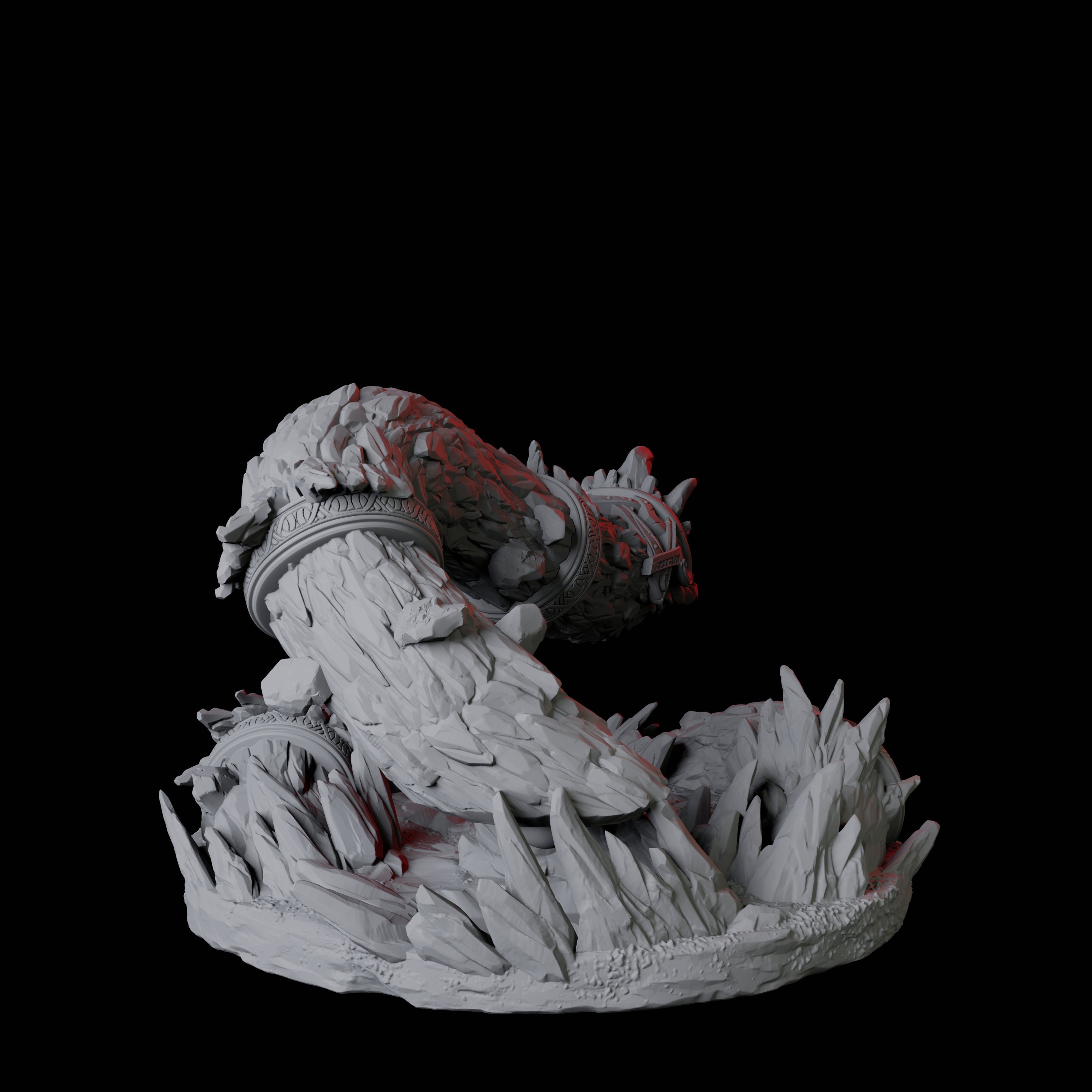 Thrashing Purple Worm C Miniature for Dungeons and Dragons, Pathfinder or other TTRPGs