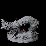Thrashing Purple Worm C Miniature for Dungeons and Dragons, Pathfinder or other TTRPGs