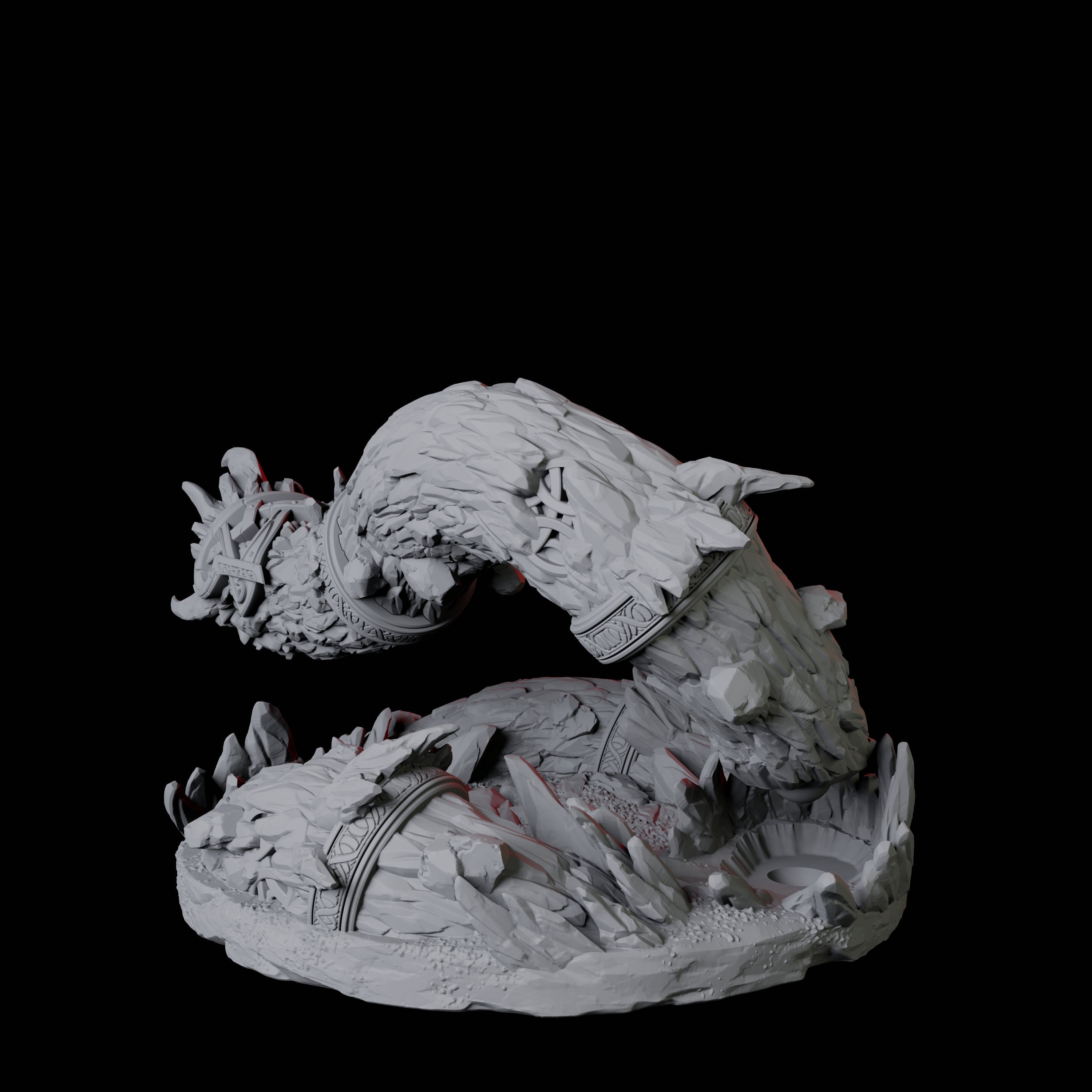 Thrashing Purple Worm C Miniature for Dungeons and Dragons, Pathfinder or other TTRPGs