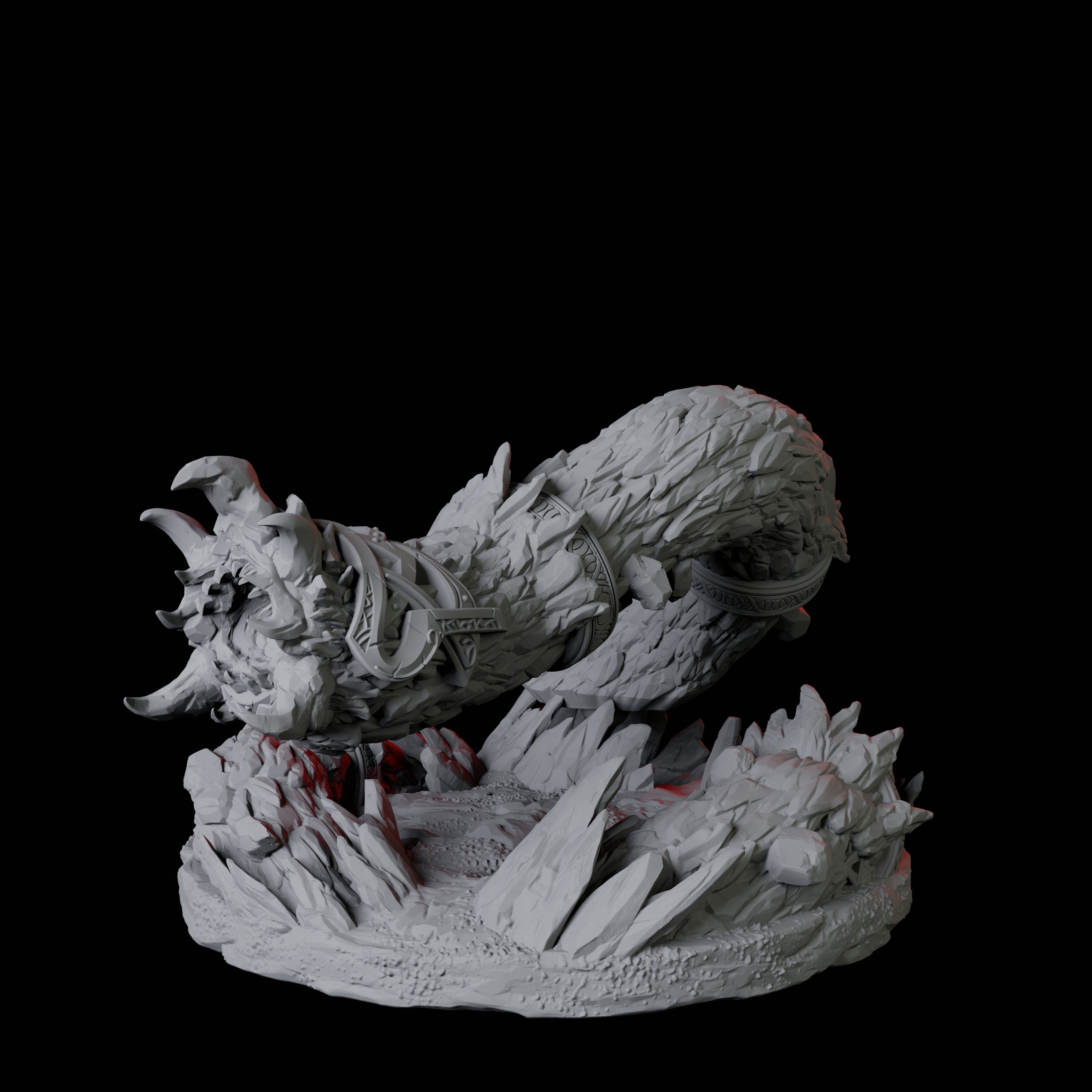 Thrashing Purple Worm C Miniature for Dungeons and Dragons, Pathfinder or other TTRPGs