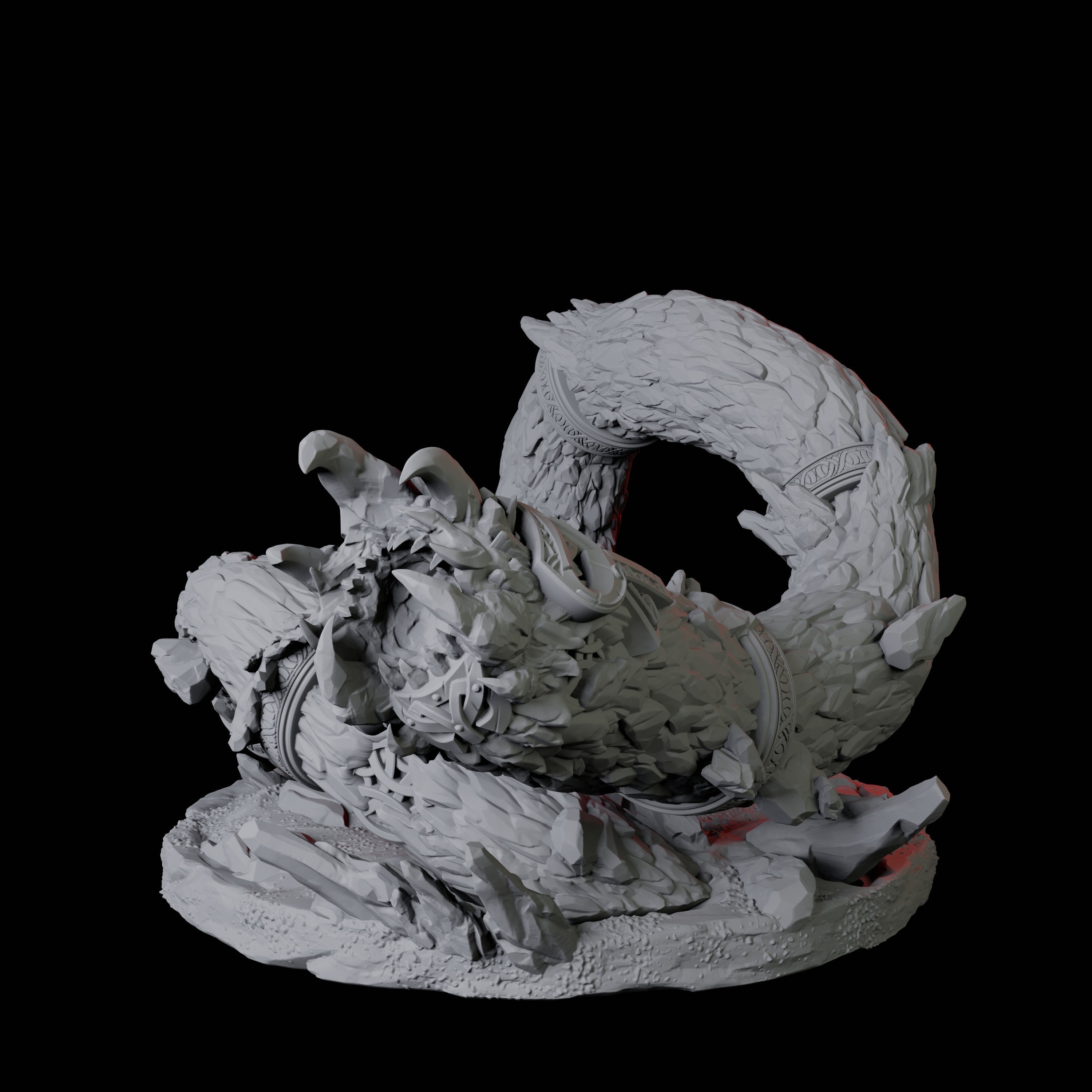 Thrashing Purple Worm D Miniature for Dungeons and Dragons, Pathfinder or other TTRPGs