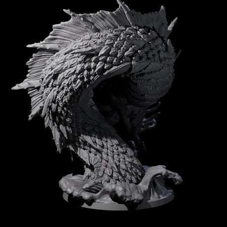 Thrashing Storm Kraken Miniature for Dungeons and Dragons, Pathfinder or other TTRPGs