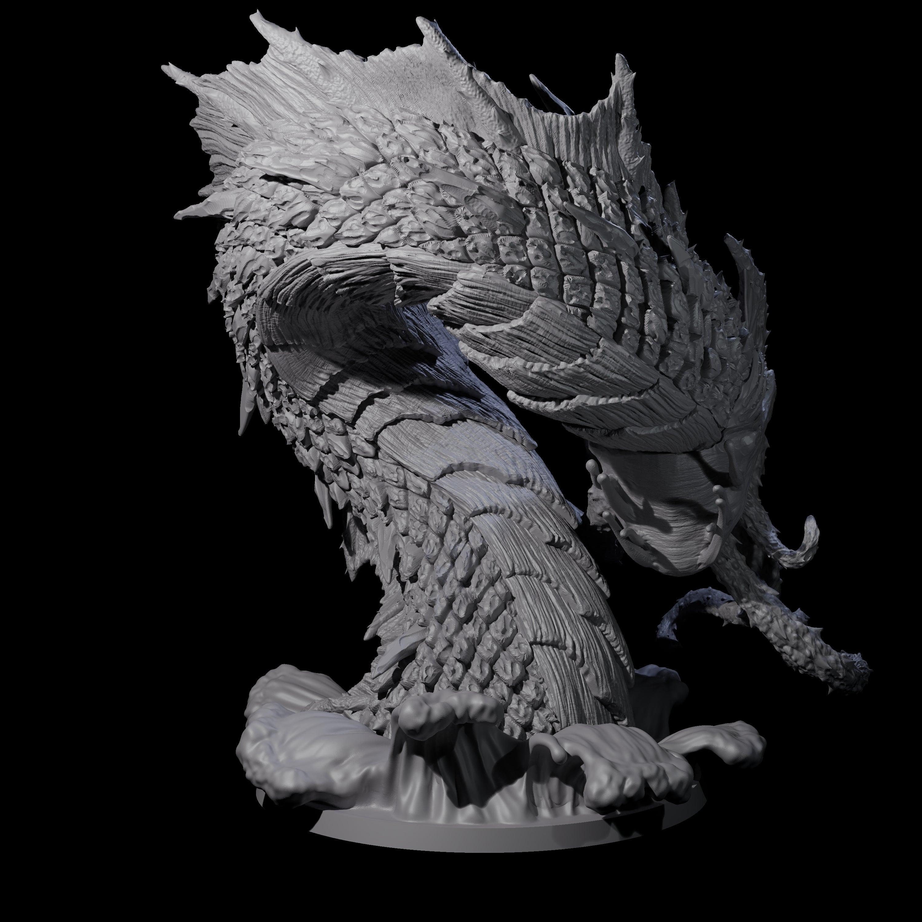 Thrashing Storm Kraken Miniature for Dungeons and Dragons, Pathfinder or other TTRPGs