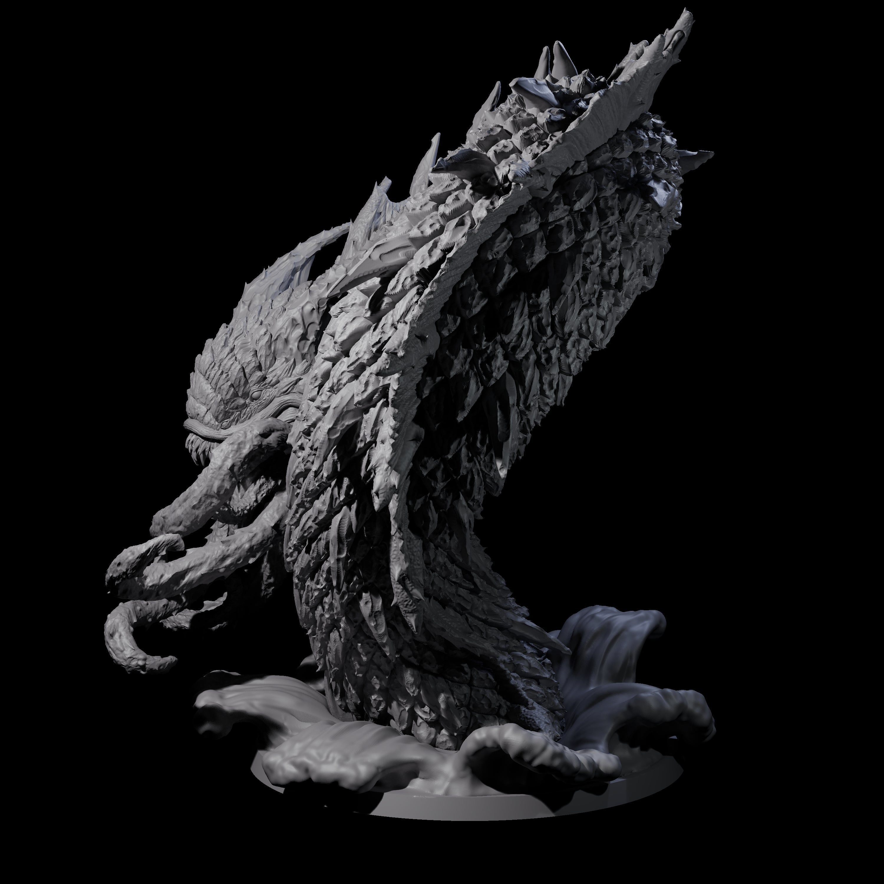 Thrashing Storm Kraken Miniature for Dungeons and Dragons, Pathfinder or other TTRPGs