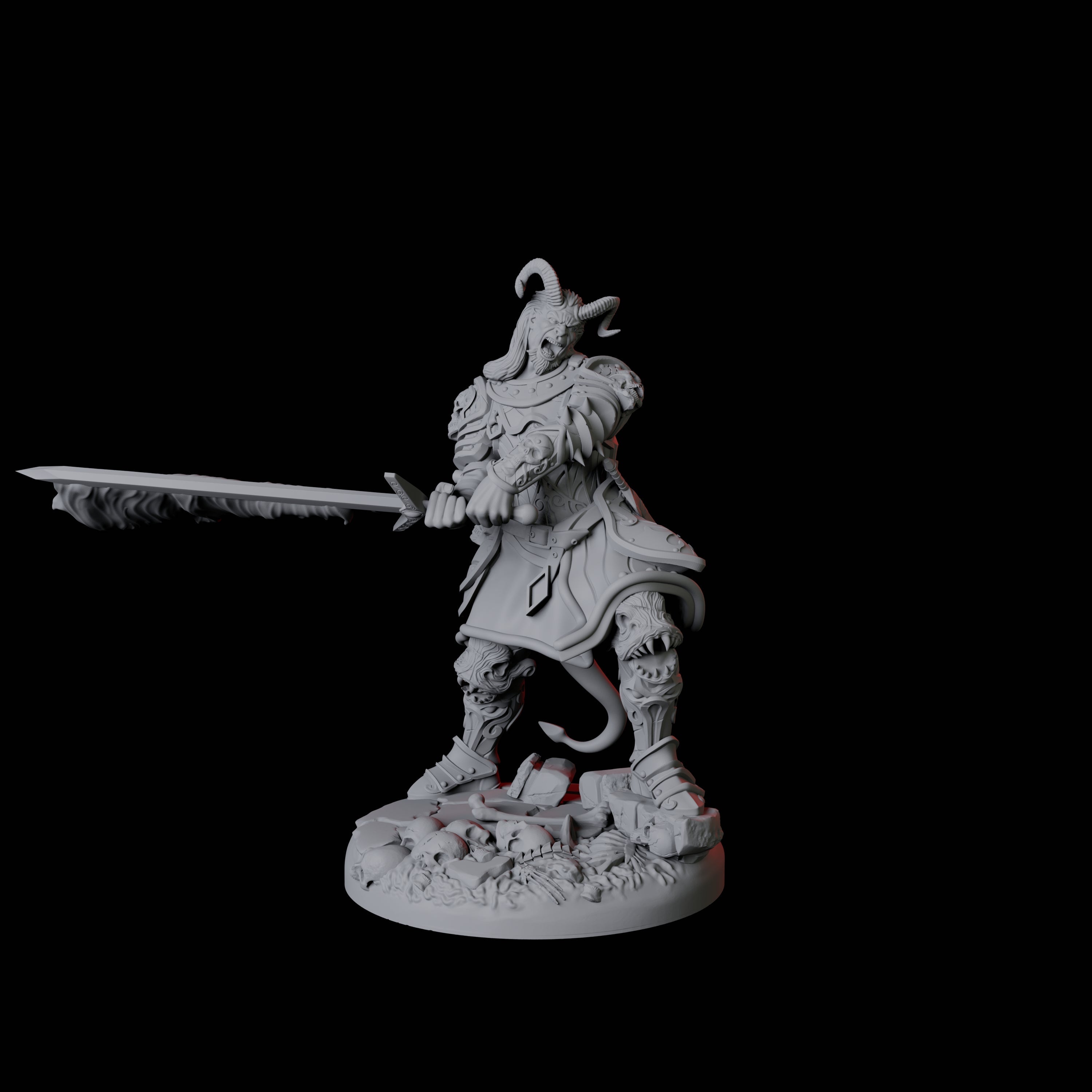 Threatening Bearded Devil B Miniature for Dungeons and Dragons, Pathfinder or other TTRPGs