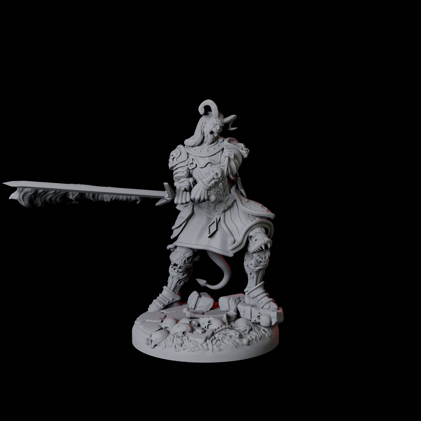 Threatening Bearded Devil B Miniature for Dungeons and Dragons, Pathfinder or other TTRPGs