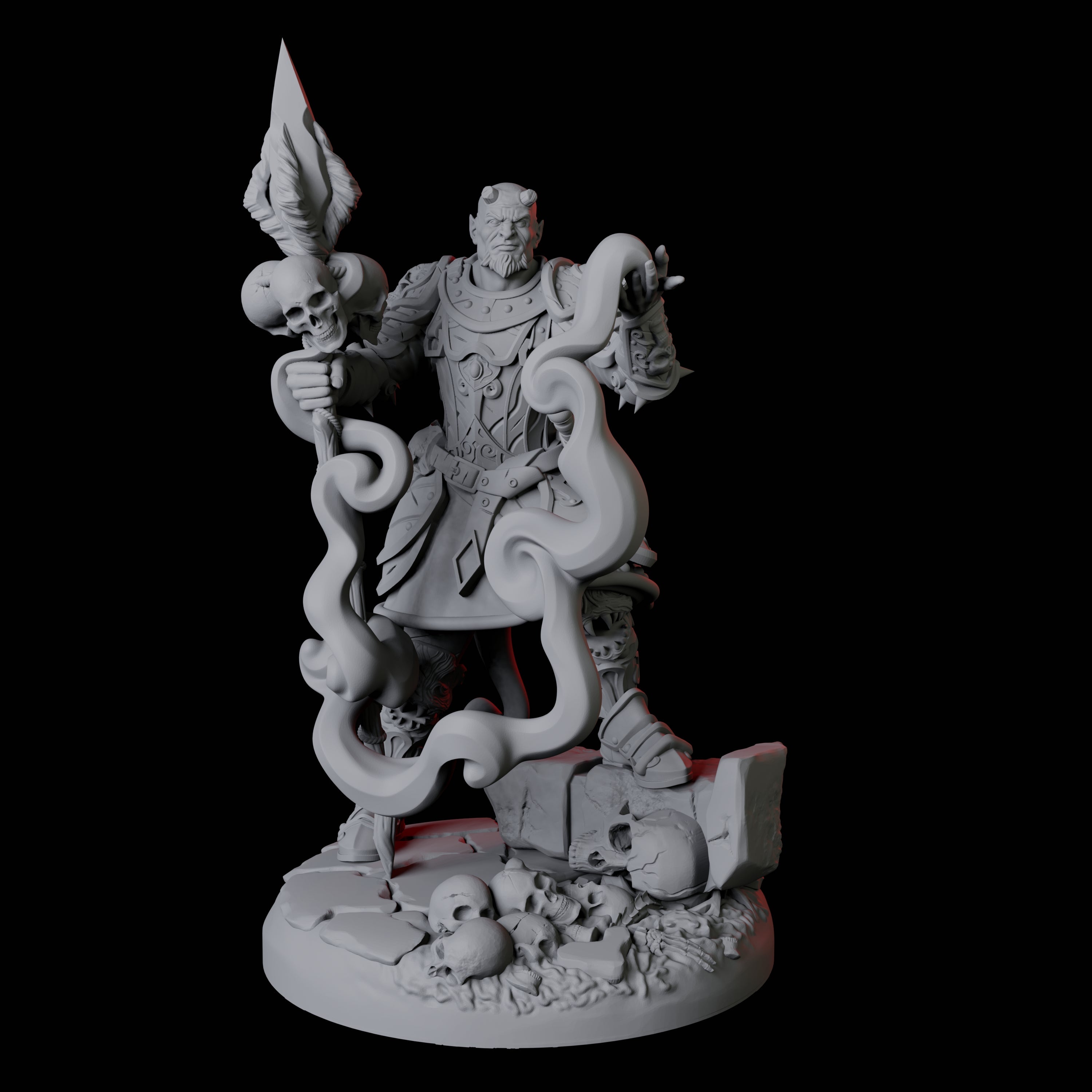 Threatening Bearded Devil D Miniature for Dungeons and Dragons, Pathfinder or other TTRPGs