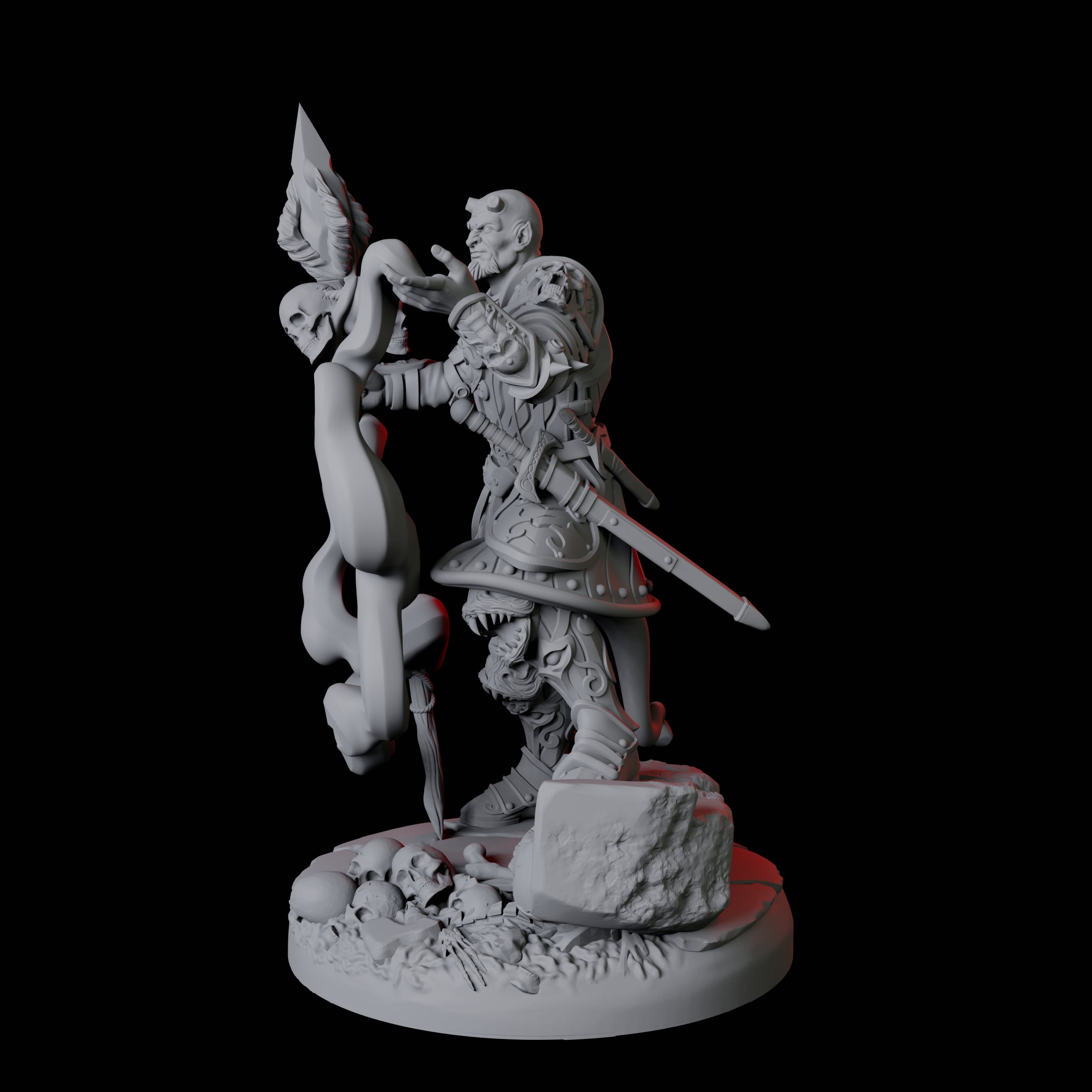 Threatening Bearded Devil D Miniature for Dungeons and Dragons, Pathfinder or other TTRPGs