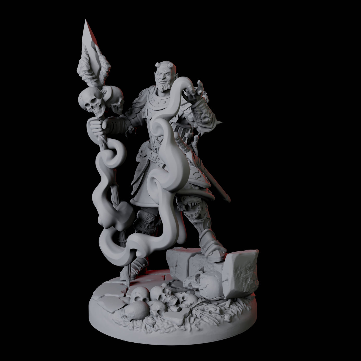 Threatening Bearded Devil D Miniature for Dungeons and Dragons, Pathfinder or other TTRPGs