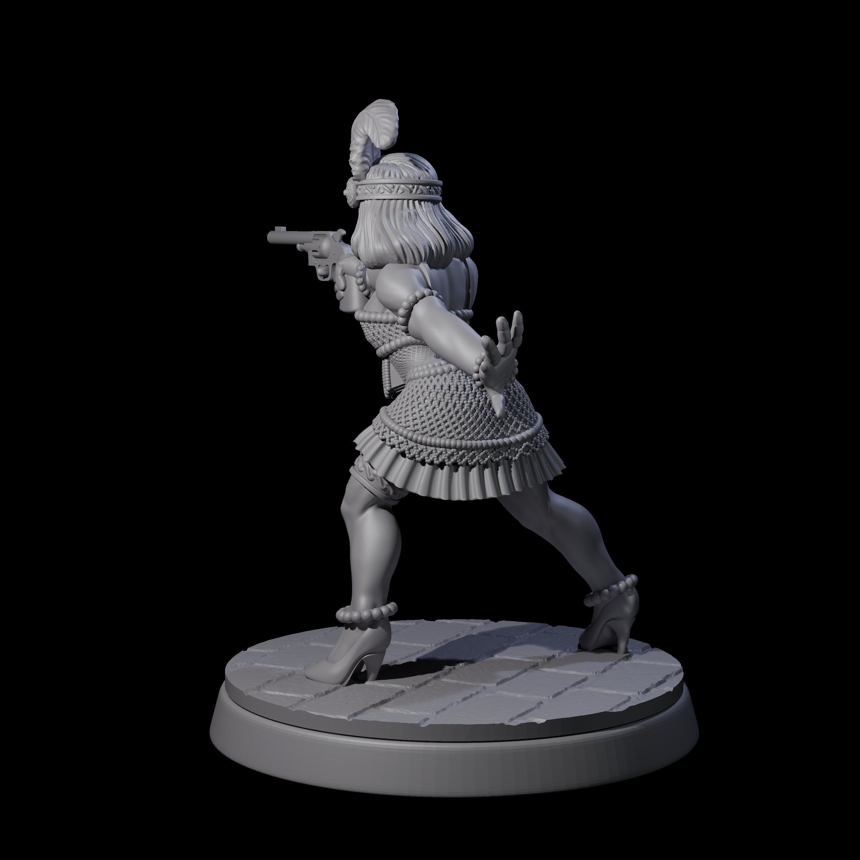 Threatening Flapper Miniature for Dungeons and Dragons, Pathfinder or other TTRPGs